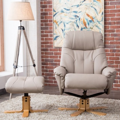 Faux Leather Swivel Recliners & Stools